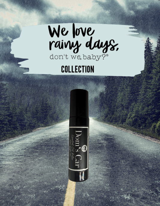 We love rainy days, don’t we baby?®  Dom's Car Essential Oil Fragrance Roller