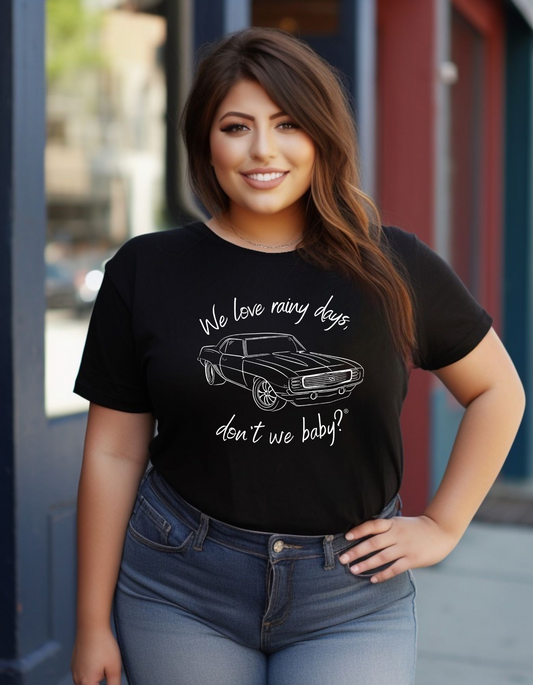 We love rainy days, don’t we baby?® Premium Shirt