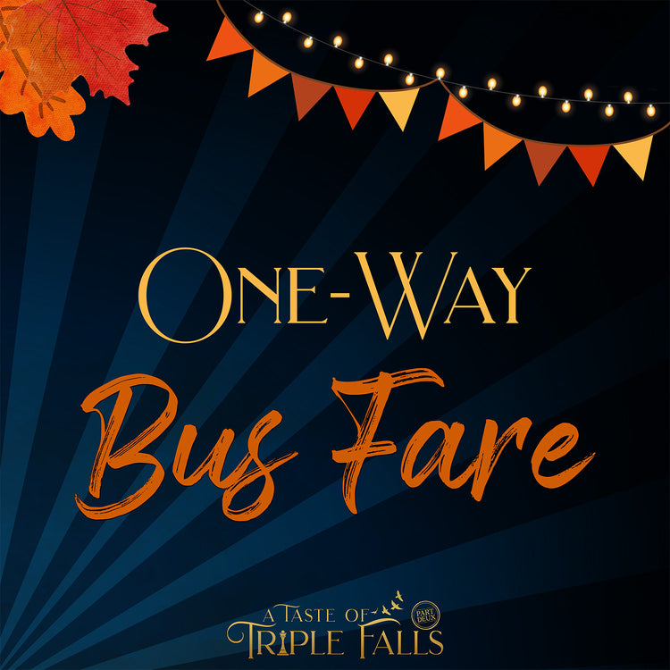 A Taste of Triple Falls: One-Way Bus Fare