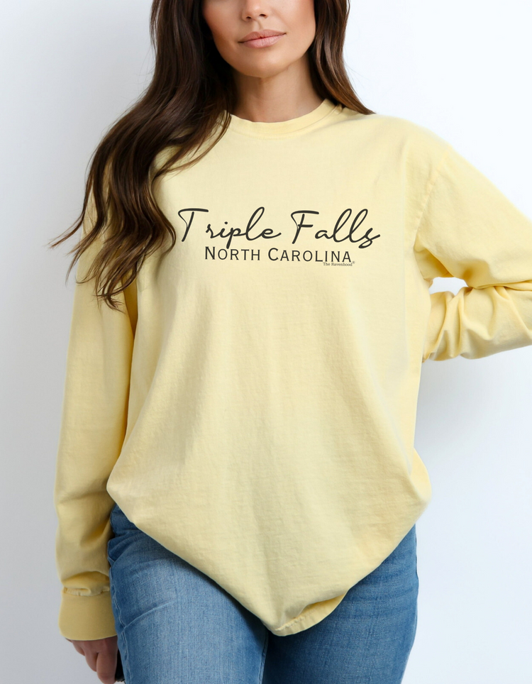 Triple Falls, North Carolina Ravenhood® Long Sleeve Premium Shirt