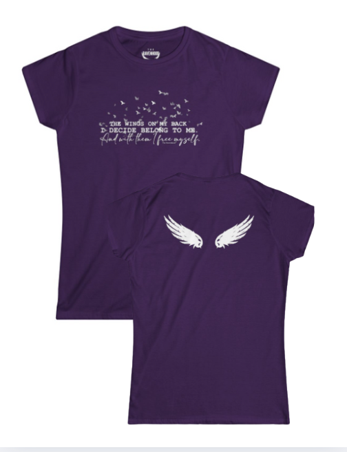 The Wings on My Back Women's T-Shirt Front And Back Design