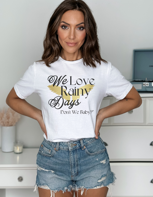 We Love Rainy Days Don't We Baby® Women's Softstyle Tee