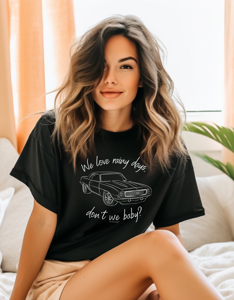 We Love Rainy Days, Don't We Baby?™ Premium Shirt- Dom's Car